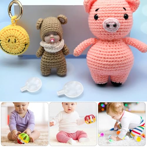 SHUOHONG 40 Stück Knisterfolie zum Einnähen, Set Rasseldosen Rasseln zum Einnähen, Niedlich Squealer Spielzeug Rassel Baby, Rasseleier, Oball Rassel für Hund Haustier Baby Spielzeug Noise Maker