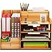 Produktbild Ecent Büro Organisator Schreibtisch Organizer Holz DIY + Serviettenbox + Stifthalter Dokumentenhalter für Büro, Haushalt und Schule