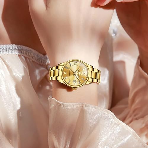 Miniatura 3 de OLEVS - Relojes Automáticos para Mujer con Tourbillon de Diamante, Relojes de Pulsera Elegantes, Fase Lunar, Impermeables, Luminosos