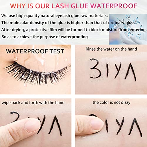 Clear Eyelash Glue Super Strong Hold Eyelash Adhesive Waterproof Eyelash Glue Sensitive Eyes Lash Glue For False Lashes 0.18 Oz #TOP4