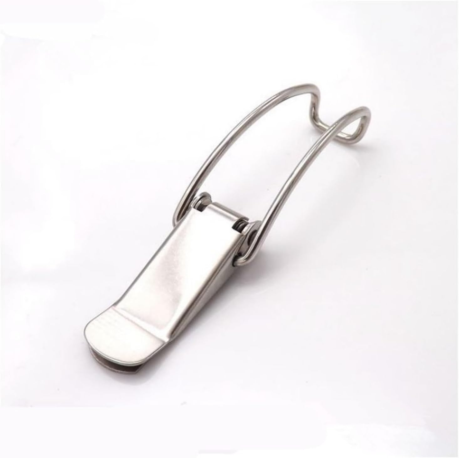 Duck Billed Buckles,Toggle Clamp Latches,Hasp Locks,2pcs 201 Stainless Steel Cabinet Box Locks Spring Loaded Latch Catch Toggle Iron Hasps for Sliding Door Window Furniture Hardware (Color