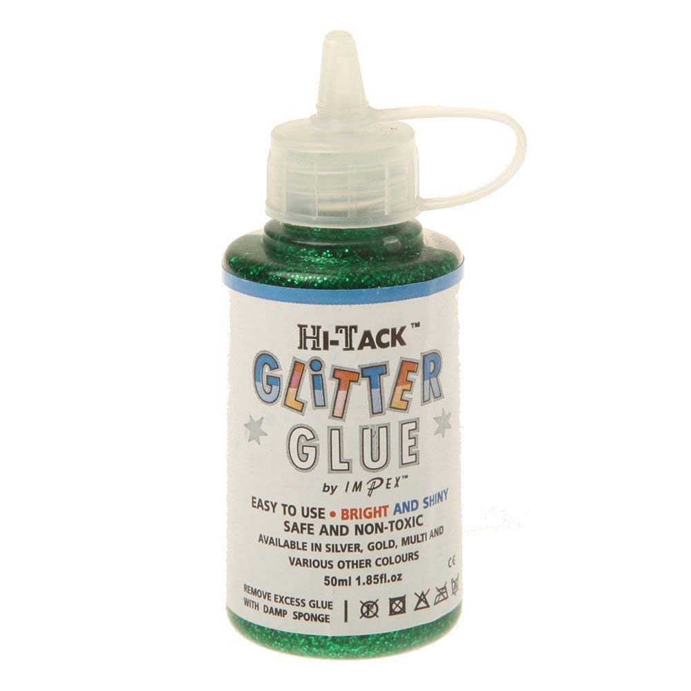 Hi-Tack Green Glitter Glue Bright 50Ml