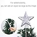 AerWo Christmas Tree Topper Lighted Star Tree Topper with Rotating Snowflake Projector Lights, 3D Glitter Hollow Star Tree Topper for Christmas Tree Decorations