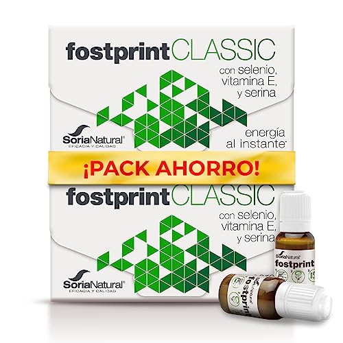 Jalea Real - Fostprint Classic Soria Natural - Vitaminas Grupo B, Biotina, Acido Fólico, Vitamina D y E, Jalea Real, Propóleo Puro y Jalea Real - Vitaminas para el Cansancio - PACK 2 x 20 Viales