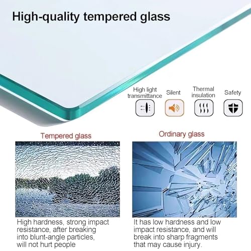 Ventana giratoria de vidrio templado 360° para ventilación de cobertizos 6