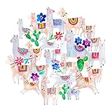 Navy Peony Pegatinas de llama lindas (31 piezas) | Pegatinas de animales de granja para niños | Pegatinas impermeables de Pascua para botellas de agua y computadoras portátiles