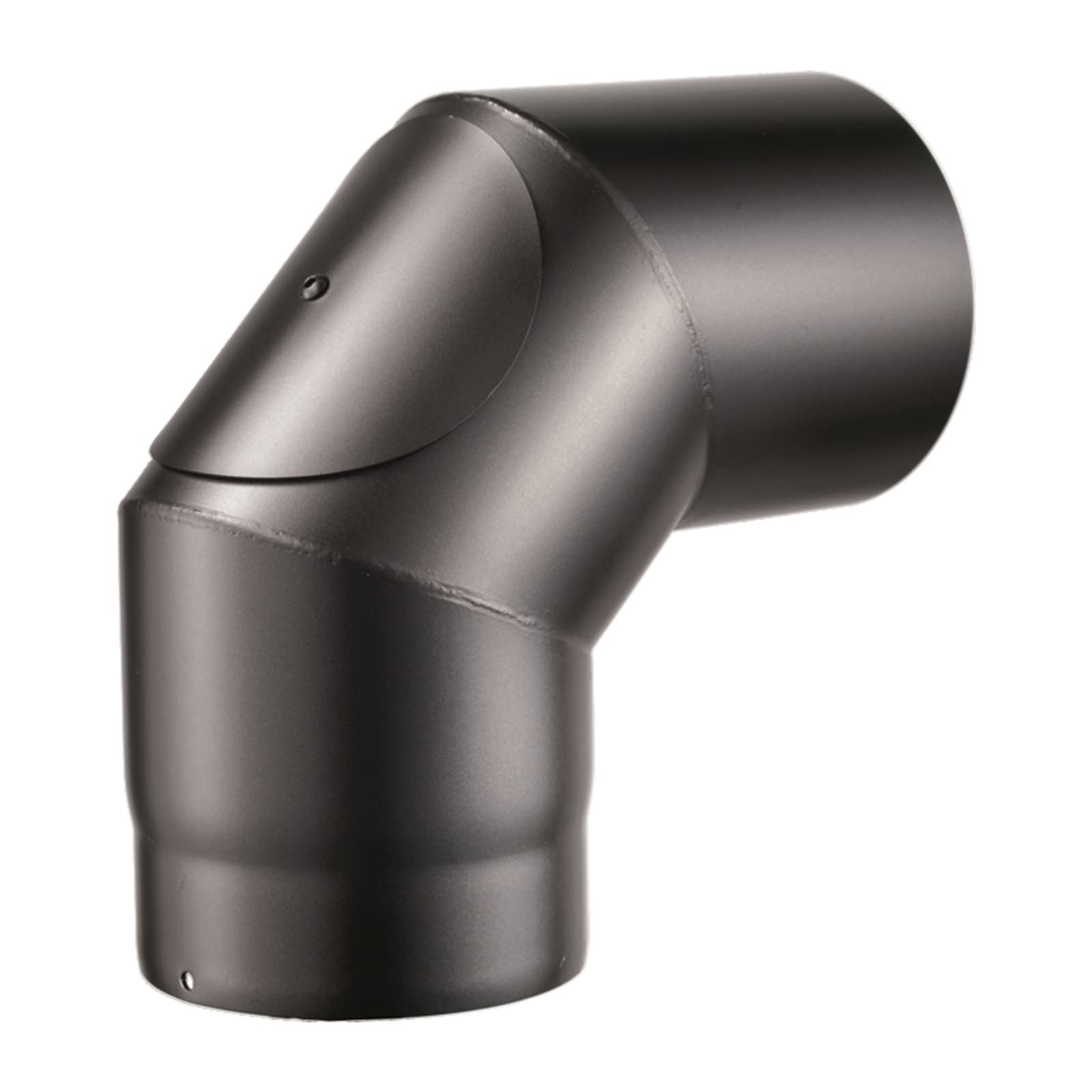 Tubo Stufa A Legna Gomito 45° - Ø120 Mm, Acciaio 2 Mm, Grigio Ghisa, Senza Porta