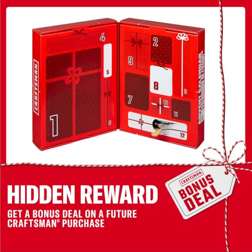Image of 12 Days of CRAFTSMAN Advent Calendar, Limited Edition Gift Box CMMT12426A | Mens Advent Calendar, Tool Advent Calendars Christmas for Adults, Boys and Girls, Filled with CRAFTSMAN DIY Tools
