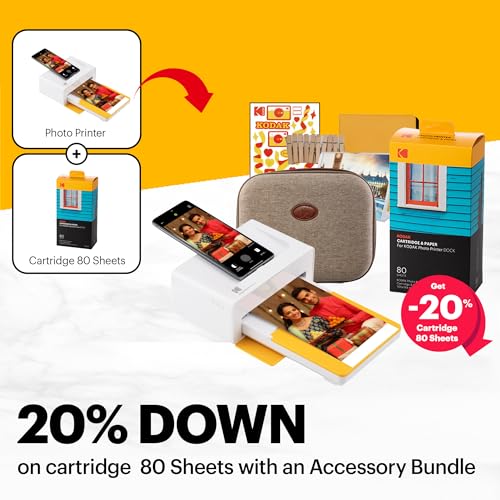 KODAK Dock Plus 4PASS Instant Photo Printer (4x6) + 90 Sheets Gift Bundle - Image 2