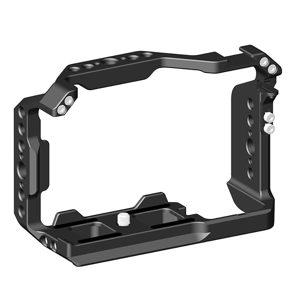 BGNing ZV-E10 II Half Camera Cage Quick Release Plate L Bracket Wooden Hand Grip Compatible with ZVE10II SLR Arca-Swiss Tripod Baseplate Mount (Camera Cage)