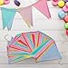 Jutevo 120 Flags/72ft Pennant Banner Flags Garland, Triangle Banner Pennant Flags on a String, Pastel Burlap Pennant Banner Garland Bunting Banner for Outdoor Birthday Party Decorations Pastel