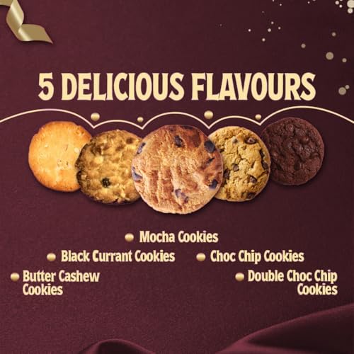 Image of Thank You Gift Pack - 300g | Perfect For Return Gifts | Assorted Cookies Gift| Butter Cashew | Freshly Baked Australian Cookies In 5 Flavours | Tin Hampers For Friends And Family