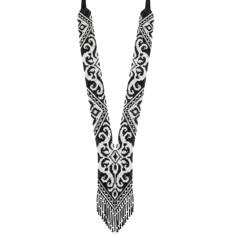 Collier ukrainien Gerdan en perles de rocaille LKBEADS | Mosaïque florale