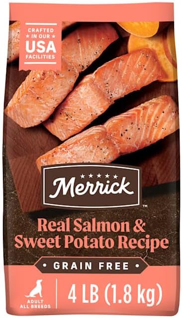 Merrick Grain Free Salmon + Sweet Potato Recipe Dry Dog Food, 4 lbs.