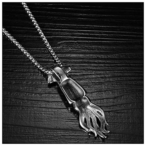 Punk Rock Stainless Steel Ocean Octopus Pendant Necklace,24inches Link Chain3