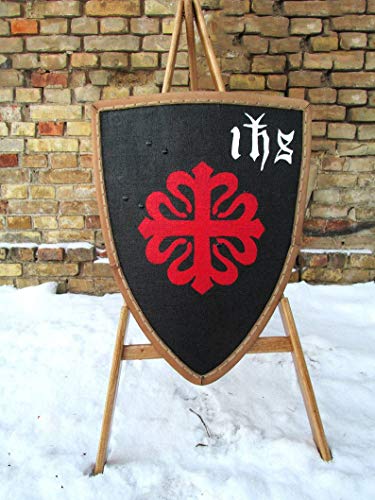 ARTIZANSTORE Heater Shield, Vikings Shield, Dropshield, Medieval Shield, Pavise Shield, Viking Shield, Vikings Shield
