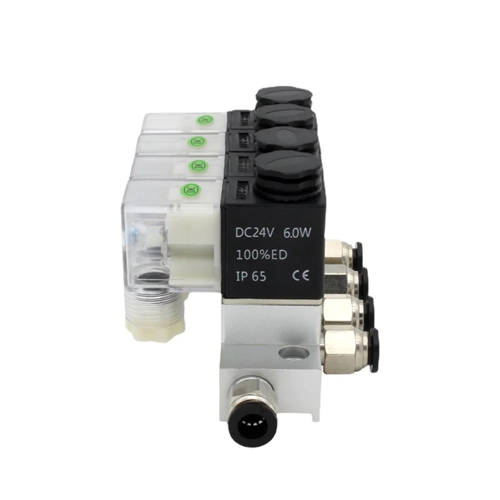ZXTIIEUF Solenoid Normally Closed 2V025-06 AC220V DC12V24V multi-way combination type air magnetic Pneumatic 2V025-08(Dc12v 8mm Fittings,6F)