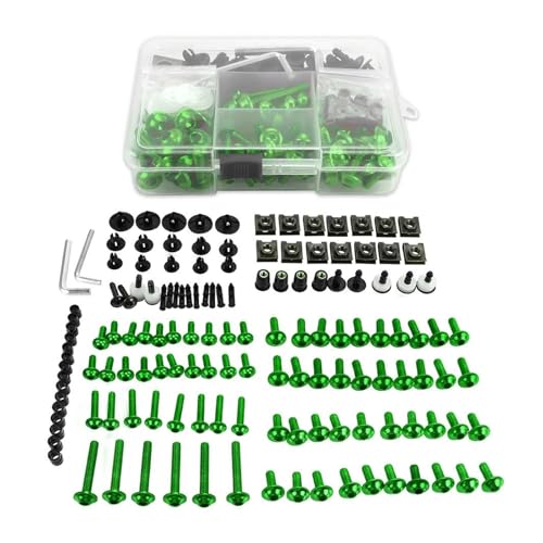 Kit de boulons de carénage de moto vert anti-vibration pour visserie YZF R6 FZ1