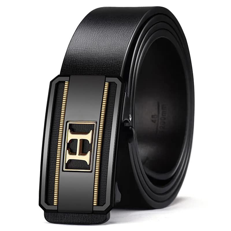 Automatic Lock PU Adjustable Length Belt For Men-image-0