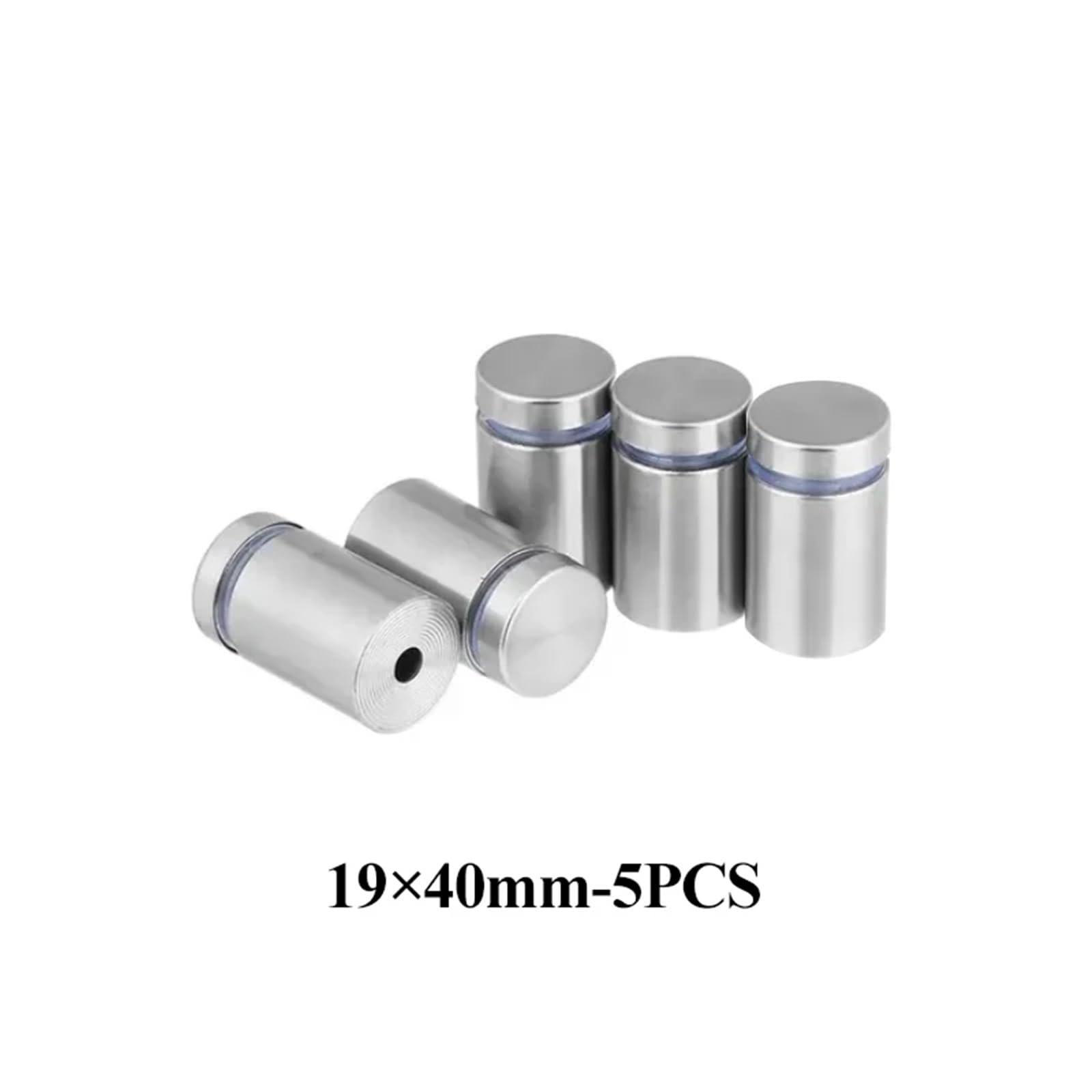 Soportes de aluminio, Tornillos y fijaciones de separación vidrio acero inoxidable 12/16/19 mm 20-60 Paquete 10-50 piezas(19x40mm,30 PCS)
