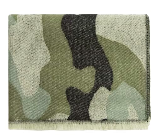 Oversize Unisex Heavy Weight Wool Feeling Black Army Green Olive Sage Camouflage Poncho Cape Travel Blanket Winter Shawl Scarf 29