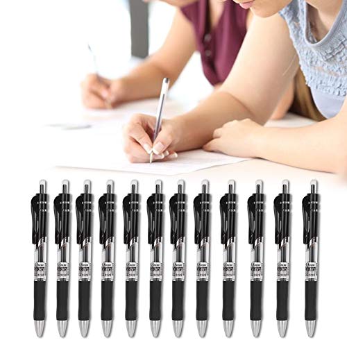 Pack 12 bolígrafos de tinta gel 0.5mm negro Haofy miniatura 3