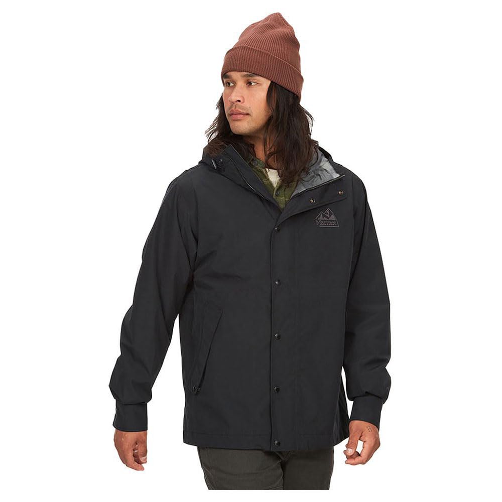 Marmot Męska parka 78 na każdą pogodę, wodoodporna kurtka przeciwdeszczowa, wiatroszczelna, oddychająca, pakowalna kurtka hardshell, idealna do jazdy na rowerze i wędrówek (1 szt.)