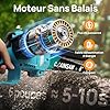 Mini Tronconneuse a Batterie 4000mAh, 6 Pouces 1000W Brushless Tronconneuse Electrique Sans Fil avec Graisseur Automatique, 3 Chaînes, 2 Batteries 2000mAh, Elagueuse Batterie Compatible avec Makita