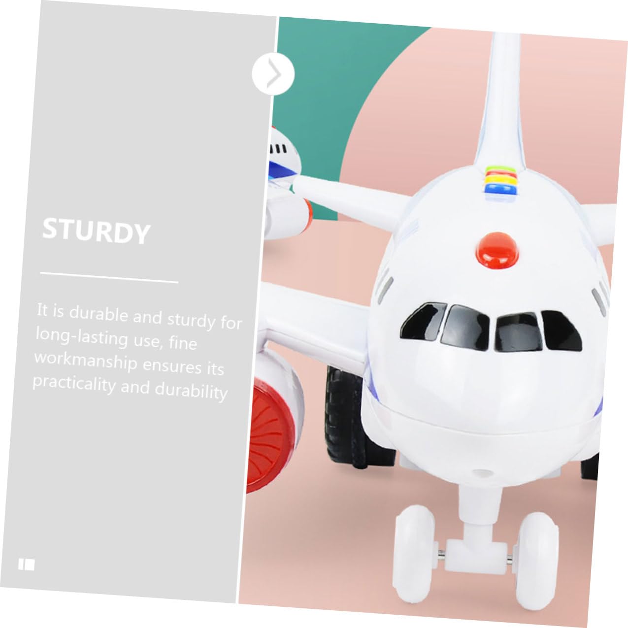 ifundom Avión de Juguete Inercial para Bebés, Modelo de Aeronave Giratorio sin Batería, Juguete Educativo para Desarrollo Infantil Luces, Adecuado para Pequeños y Recién Nacidos