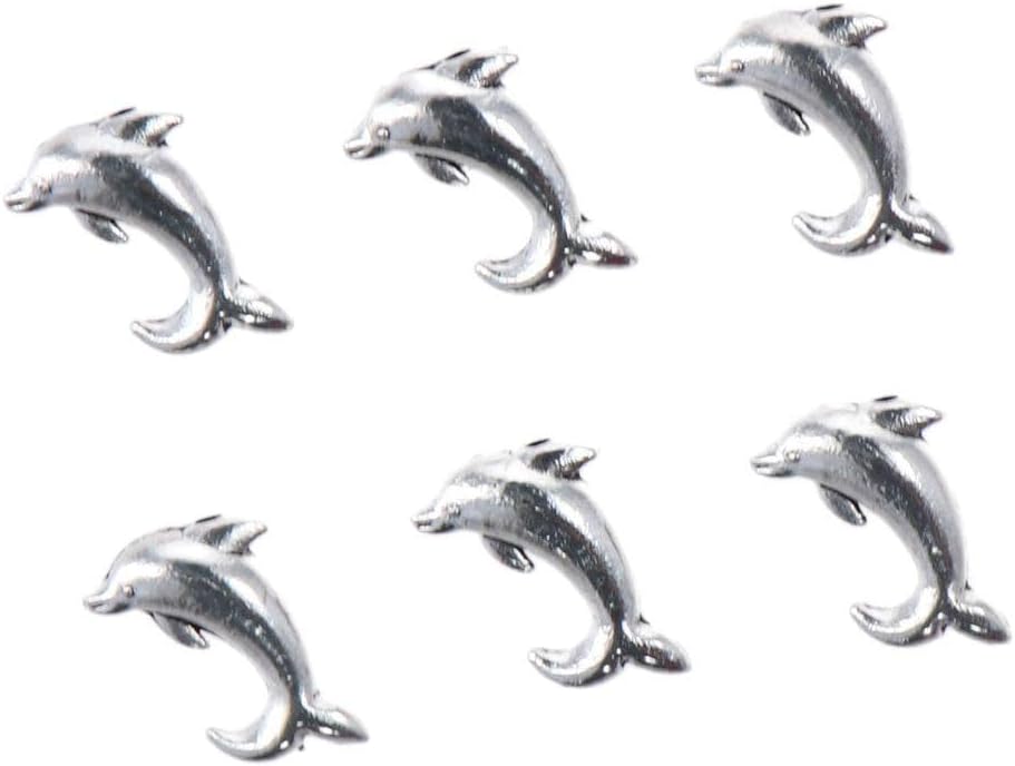 100Pcs Plated Dolphins Charms Antique Dolphin Spacer Beads Tibetan Vintage Dolphin Charm for DIY Necklace Jewelry Making - Image 4