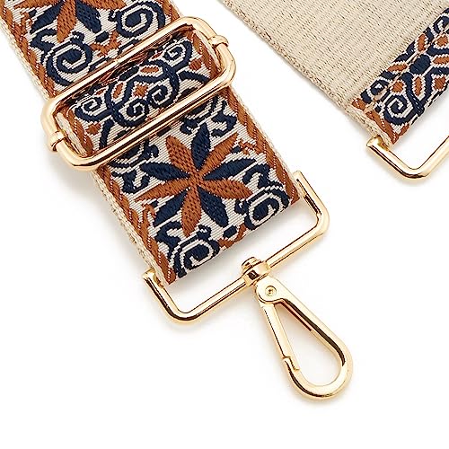 Image of Wide Shoulder Strap Adjustable Replacement Belt Guitar Style Crossbody Bag Handbag Strap Multicolor Canvas Straps(Wide:2in)(Color77)