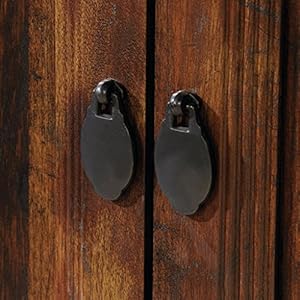 Sauder viabella storage cabinet curado cherry finish  urban country home decor