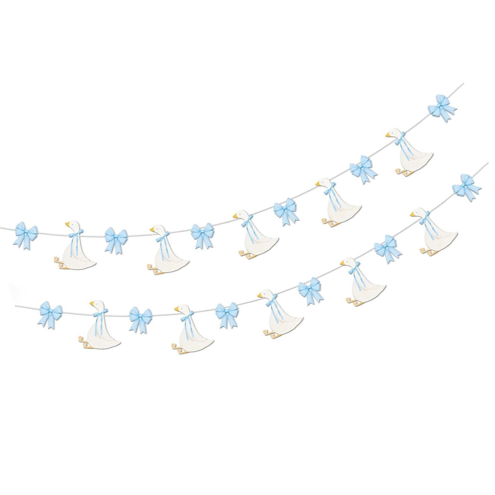 Msioytog Cheerful Paper Geese Themed Streamers Ornament Birthday Party Wall Hanging Decoration for Baby Showers Deck