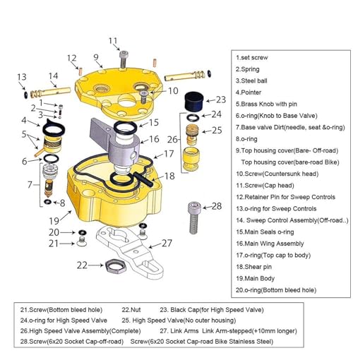 Amortisseur de direction pour FE 350 en aluminium usiné CNC - 7