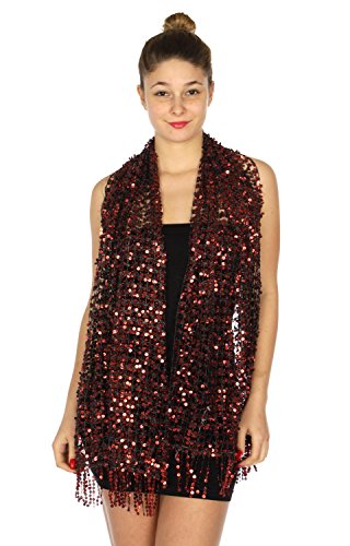SERENITA Sequin Shawls for Evening Dresses Sparkling Wedding Bridal Party Scarf Wraps Friinged Metallic Prom Night Cover Up3