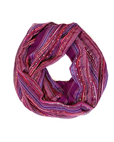 Anika Dali Women's Shimmer Sparkle Infinity Scarf- Festival Boho Bliss Fashion Scarf (Provence Purple) #TOP2