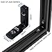 BLCCLOY 20Pcs 2020 Aluminum Extrusion Black Corner Bracket T Slot Inside L Shape Joint Angle Hardware Connector with Screws for 20 Series 20/20 2040 V Slot Extruded Aluminum Profile