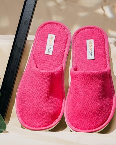 Image of Travelkhushi Soft Comfy Home Slippers For Women & Men For Winter Capet flip flops for Bedroom Indoor Carpet house slides Anti skid Slippers for Winter & Summer
