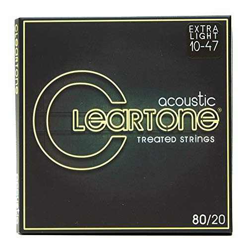 Cleartone 7610 80/20 Cordes acoustiques Extra Light 10-47 Bronze - Les Beatles, Paul McCartney, John Lennon, RIngo Starr, George Harrison Cleartone 7610 80/20 Cordes acoustiques Extra Light 10-47 Bronze