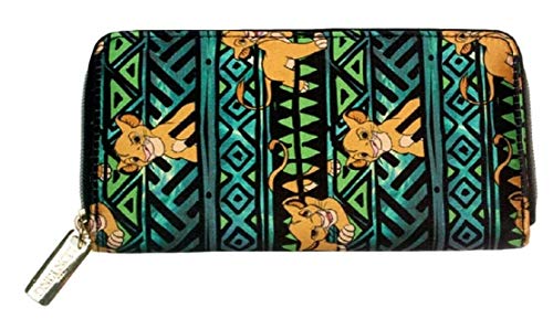 Lion King Simba All Over Print Zip Around Hand Purse Clutch Wallet