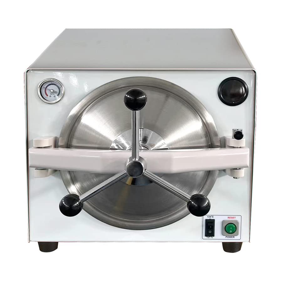 Máquina de vapor autoclave de 18L4.8 galones con manómetros, pantalla de visualización, equipo de laboratorio de 110 V CS-N18B (almacén de EE. UU.)