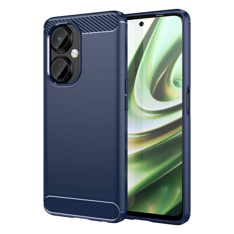 Image of Hybrid Carbon Fiber Back Case for OnePlus Nord CE 3 Lite (Blue)