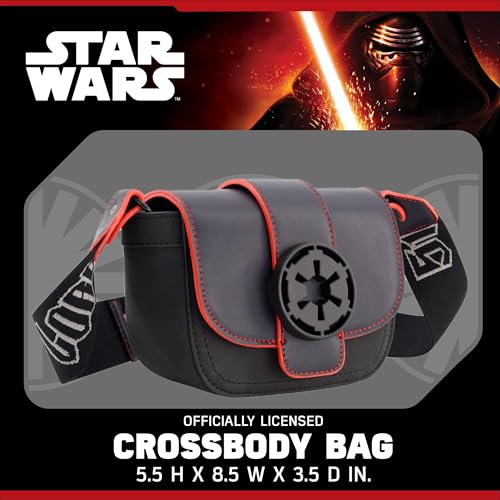 STAR WARS Crossbody Bag, Galactic Empire Mini Handbag with Adjustable Shoulder Strap, Black2