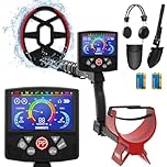 KAIWEETS Metal Detector Professional, Collapsible Metal Detectors for Adults, 4 Detection Modes High Accuracy Pinpoint,IP68 Waterproof Coil with Advanced DSP Chip, Bigger Backlit LCD Display