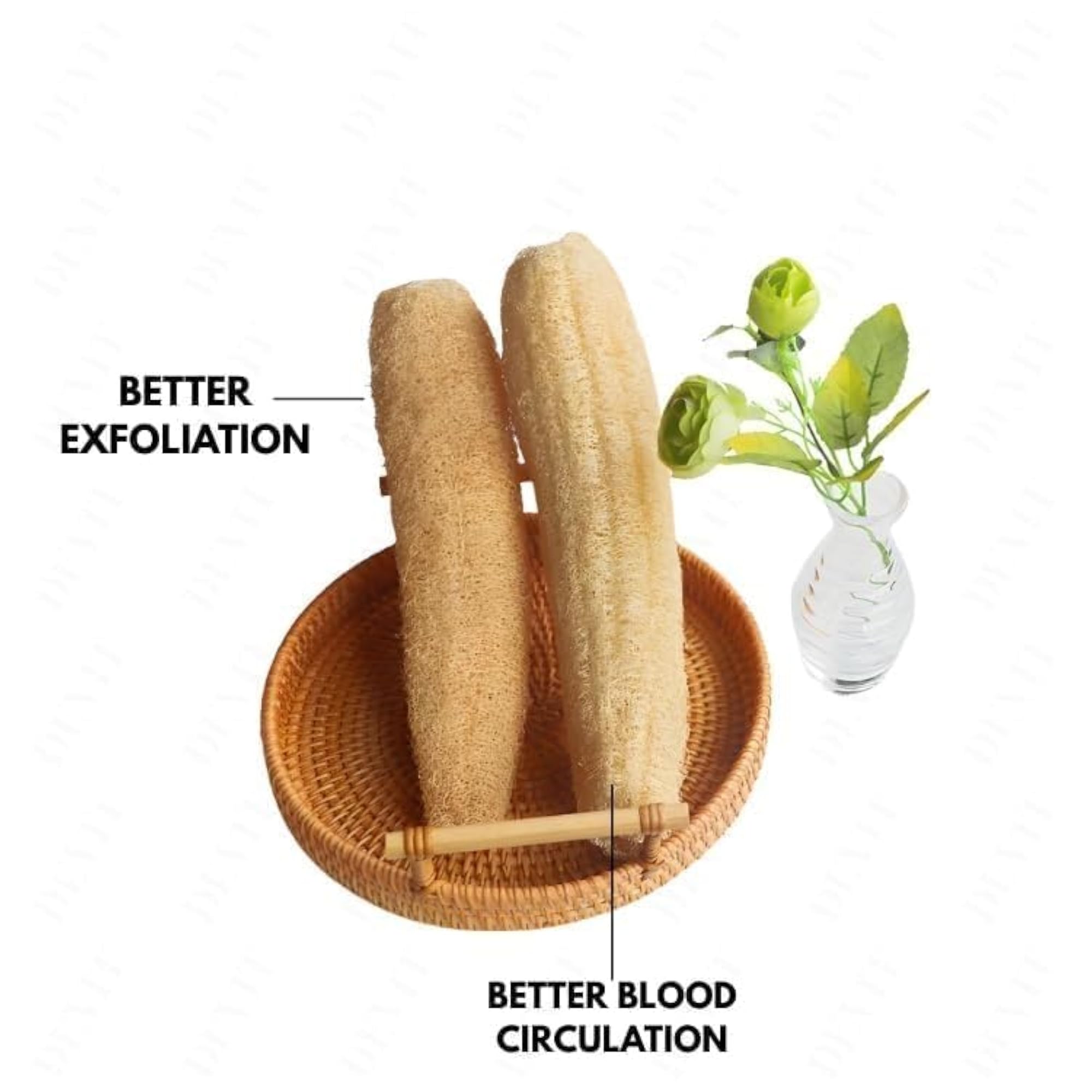 Natural Loofah for Bathing, Organic Scrubber