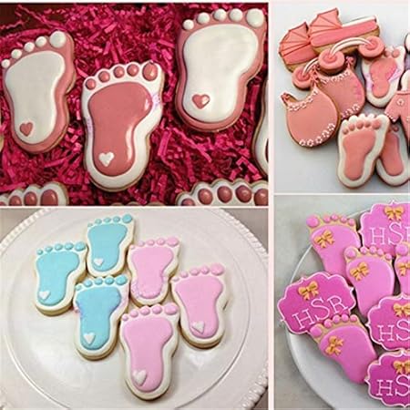 Amazon 1ピース シリコン製 赤ちゃんの足型 ケーキ型 チョコレート キャンディ ゼリー 3d 装飾 フォンダン 型 かわいい子供用 足型 Manzora 製菓用品