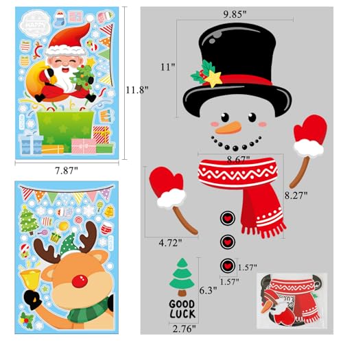 Imanes decorativos muñeco de nieve para refrigerador 14 piezas miniatura 2
