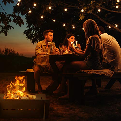 Relaxdays Vuurschaal, massief & zwaar, om in te steken, incl. pookhaak, design open haard tuin, 3 mm staal, zwart - Image 6