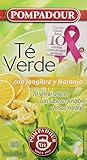 Té verde con una mezcla de jengibre y naranja