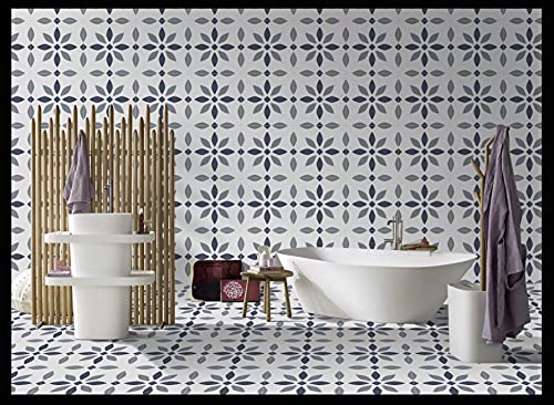 Vigo 12 X 12 Ceramic Tile For Wall In Dark/Light Blue #TOP10